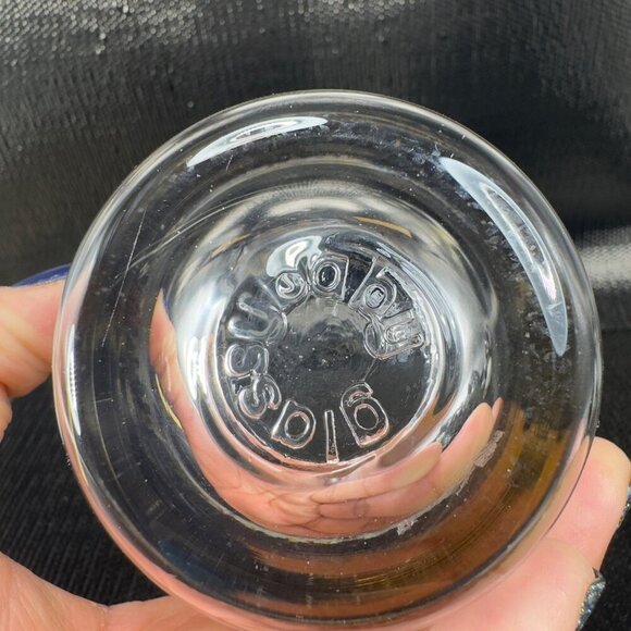 Glassybaby Hand Blown Glass Votive Candle Holder Clear With Gold Layer Cup Glass - Picture 8 of 10